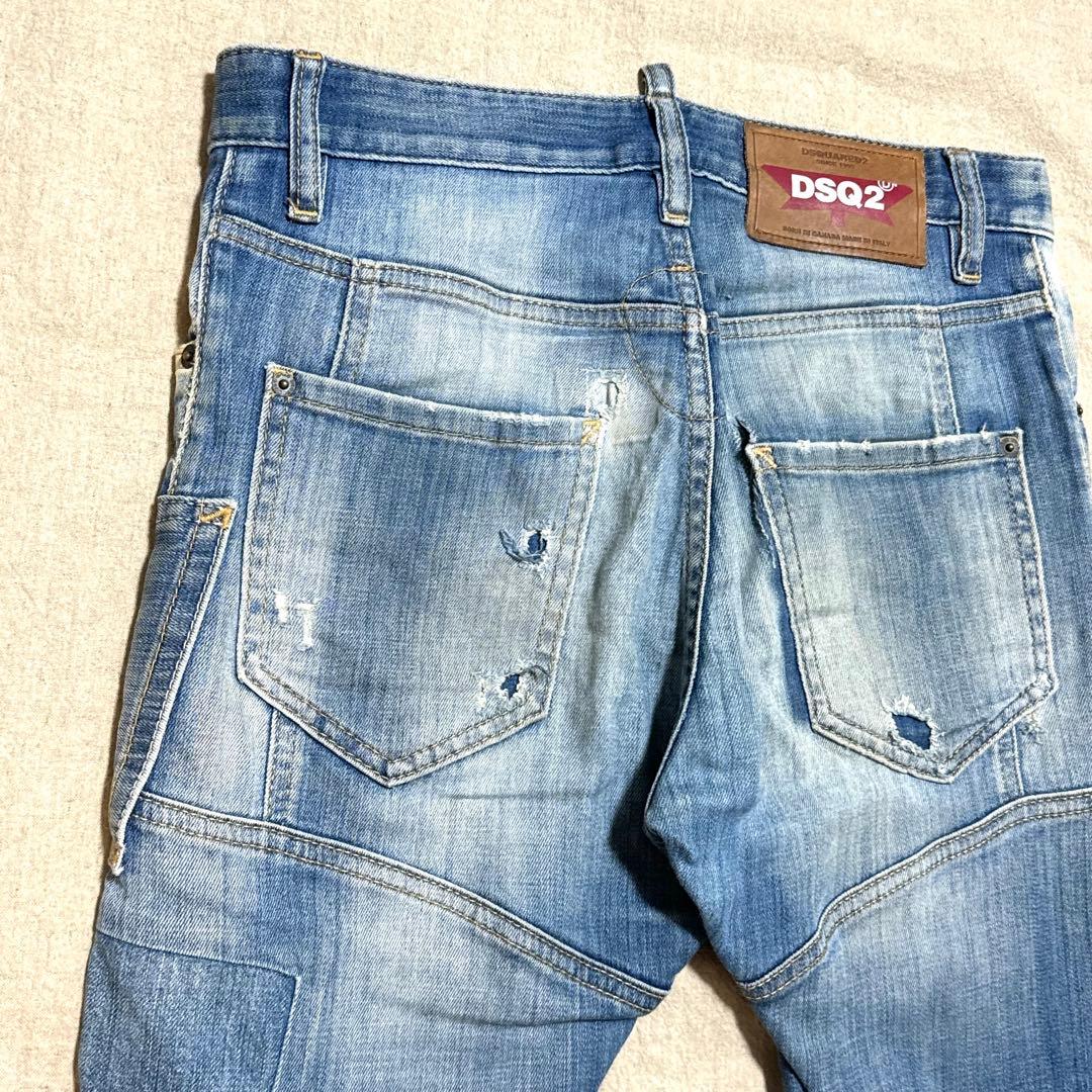 DSQUARED2 TIDY BIKDER JEAN インディゴ ダメージ加工