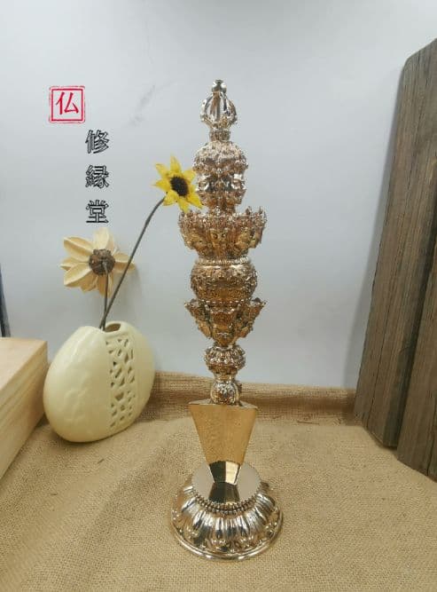 【修縁堂】密教法具 真言宗 真鍮製 金剛八字科杵 魔除け 厄除け 工芸品