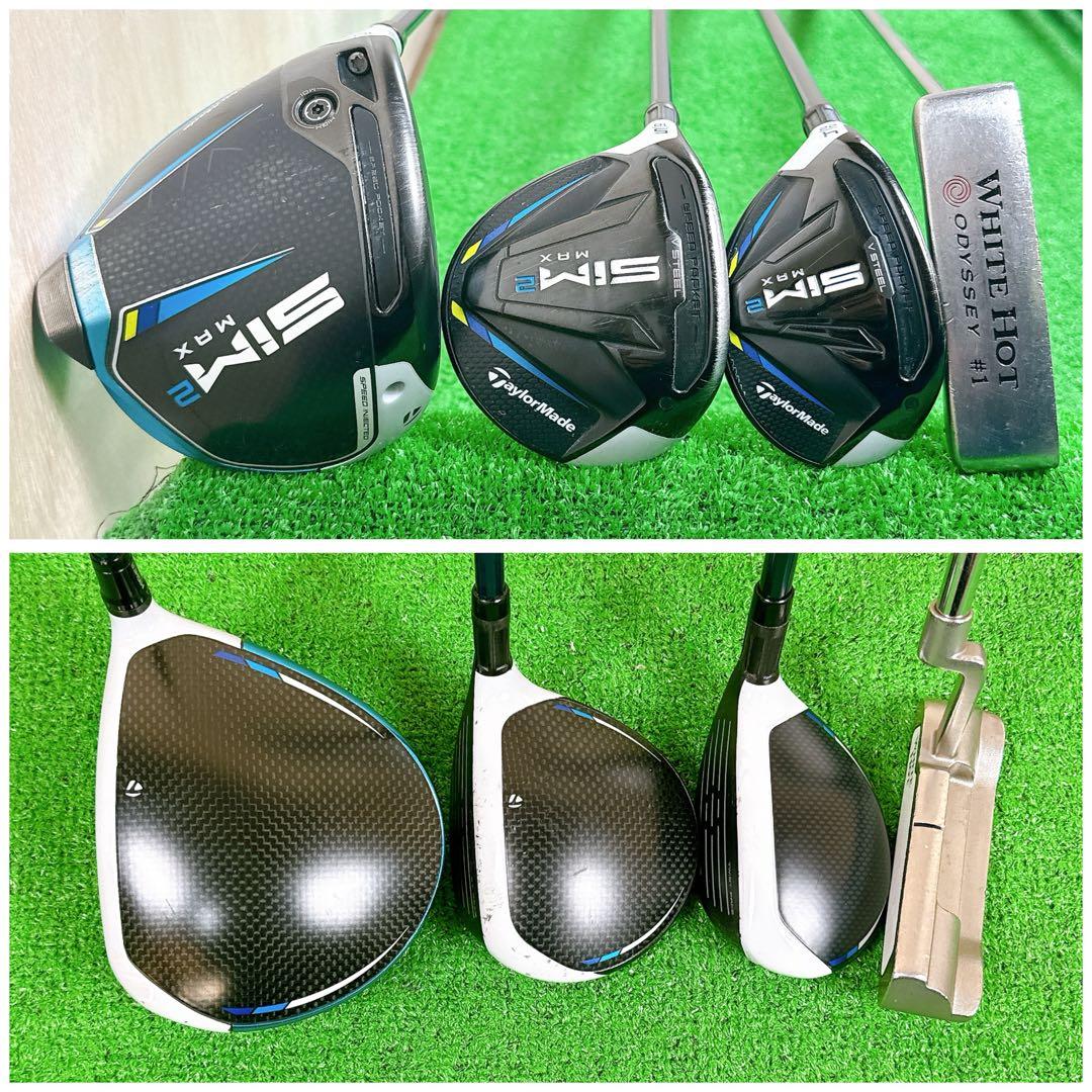 【レフティ】 テーラーメイド SiM2 MAX メンズクラブセット 11本 S