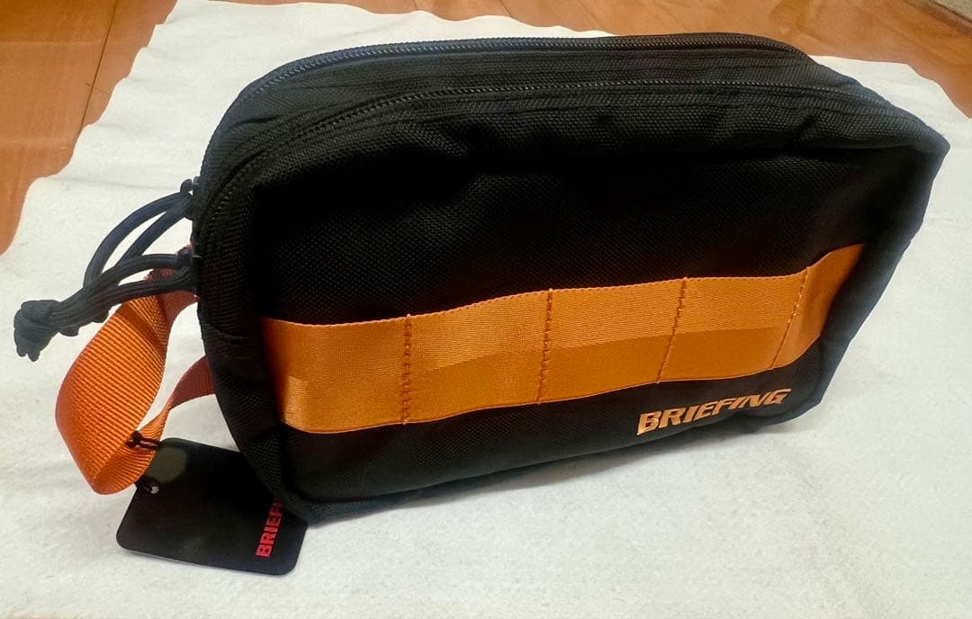 BRIEFING ブリーフィング 中型ポーチ ブラック/オレンジ