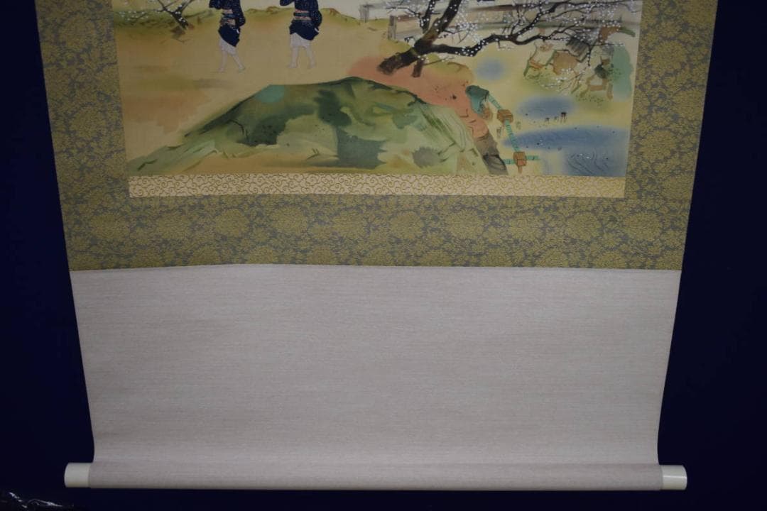 複製/堂本印象/桜花大原女図/工芸/布袋屋掛軸HI-24