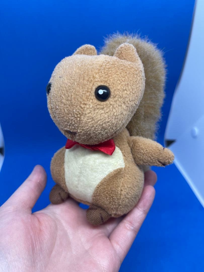 こどものおもちゃ りぼん リス まろちゃん ぬいぐるみ  小花美穂