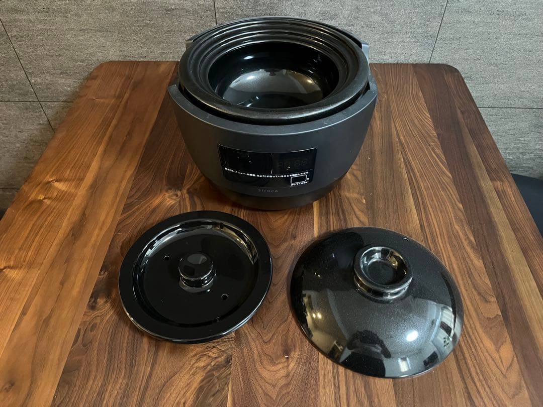 かまどさん電気 長谷園 伊賀焼 シロカ 土鍋ごはん 3合 土鍋炊飯器