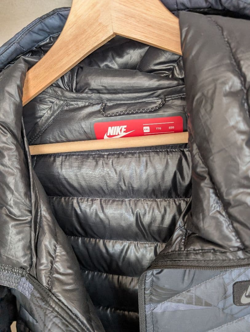NIKE DOWN FILL HOODIE XXL/総柄/赤タグ