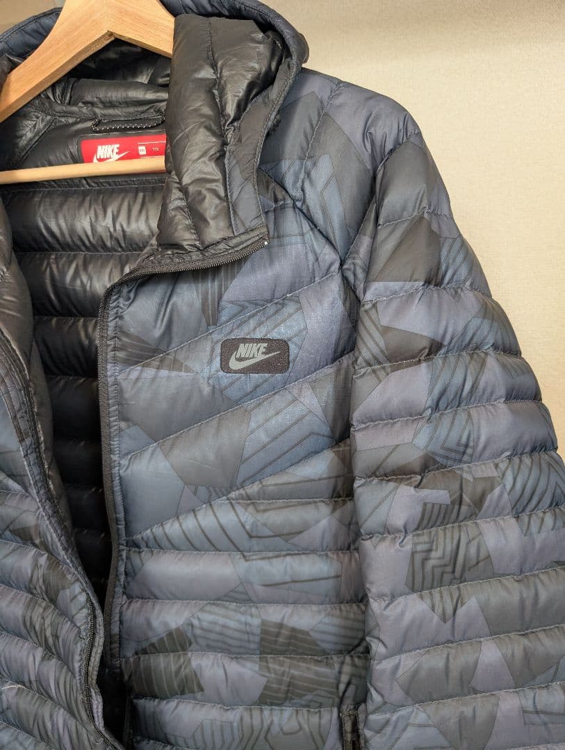 NIKE DOWN FILL HOODIE XXL/総柄/赤タグ