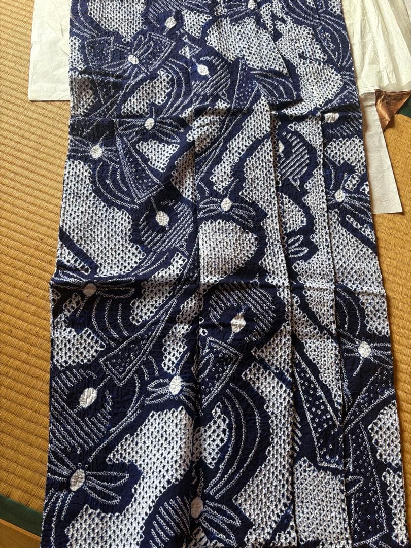 値下げしました　浴衣　　総絞り　未使用品