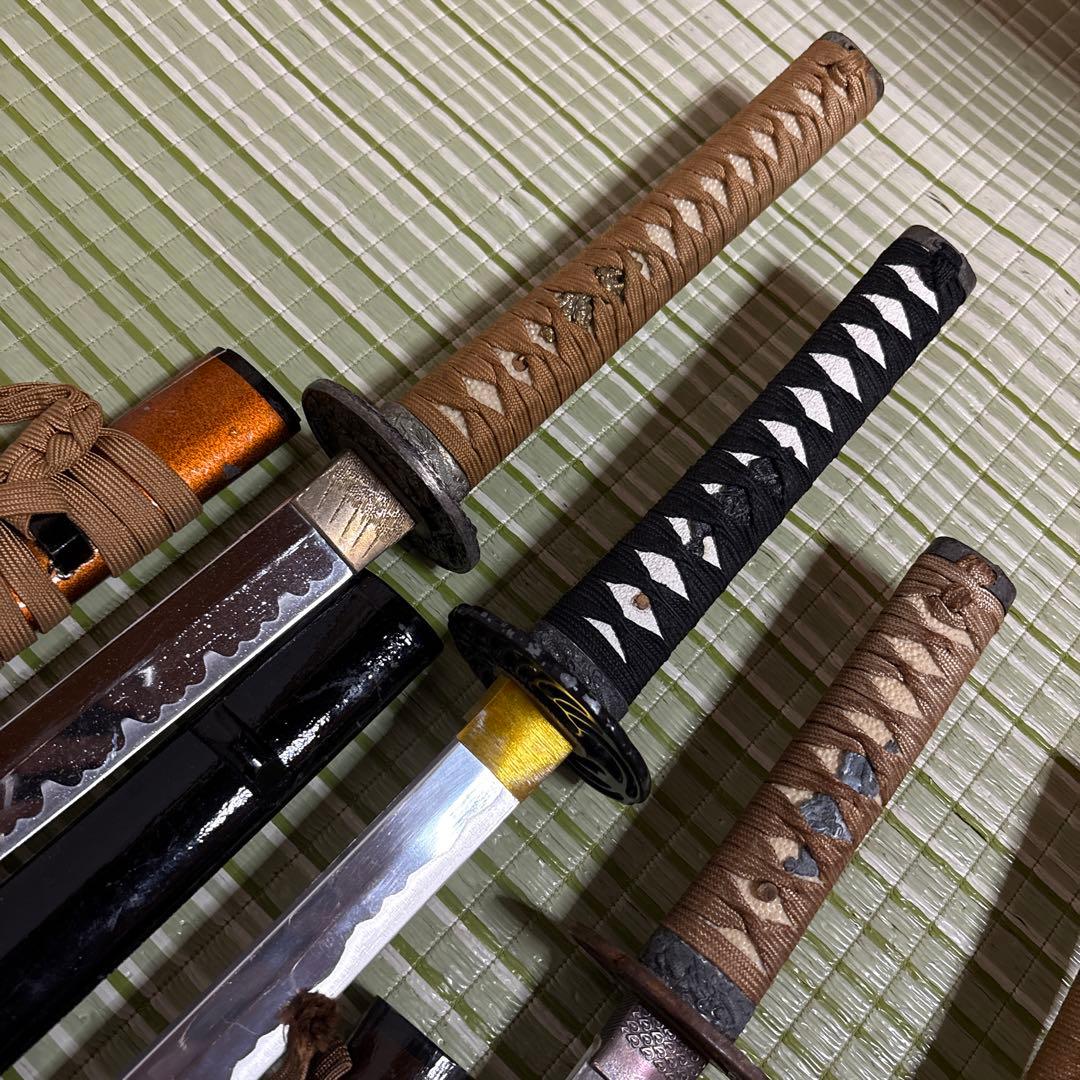 模造刀　模擬刀　武士　侍　伝統工芸　剣　鞘竹　小太刀　鞘　鍔　大衆演劇　５本