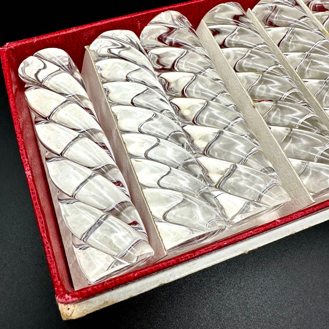 【美品】Baccarat バカラ ナイフレスト バンブー 箸置き12本入り