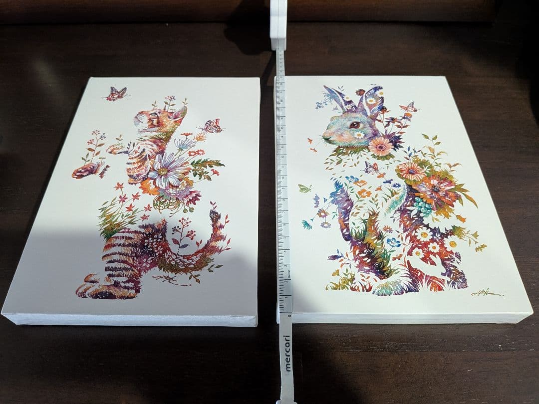 Hanako　8月末まで　タケダヒロキさんの猫とウサギの花柄アートセット