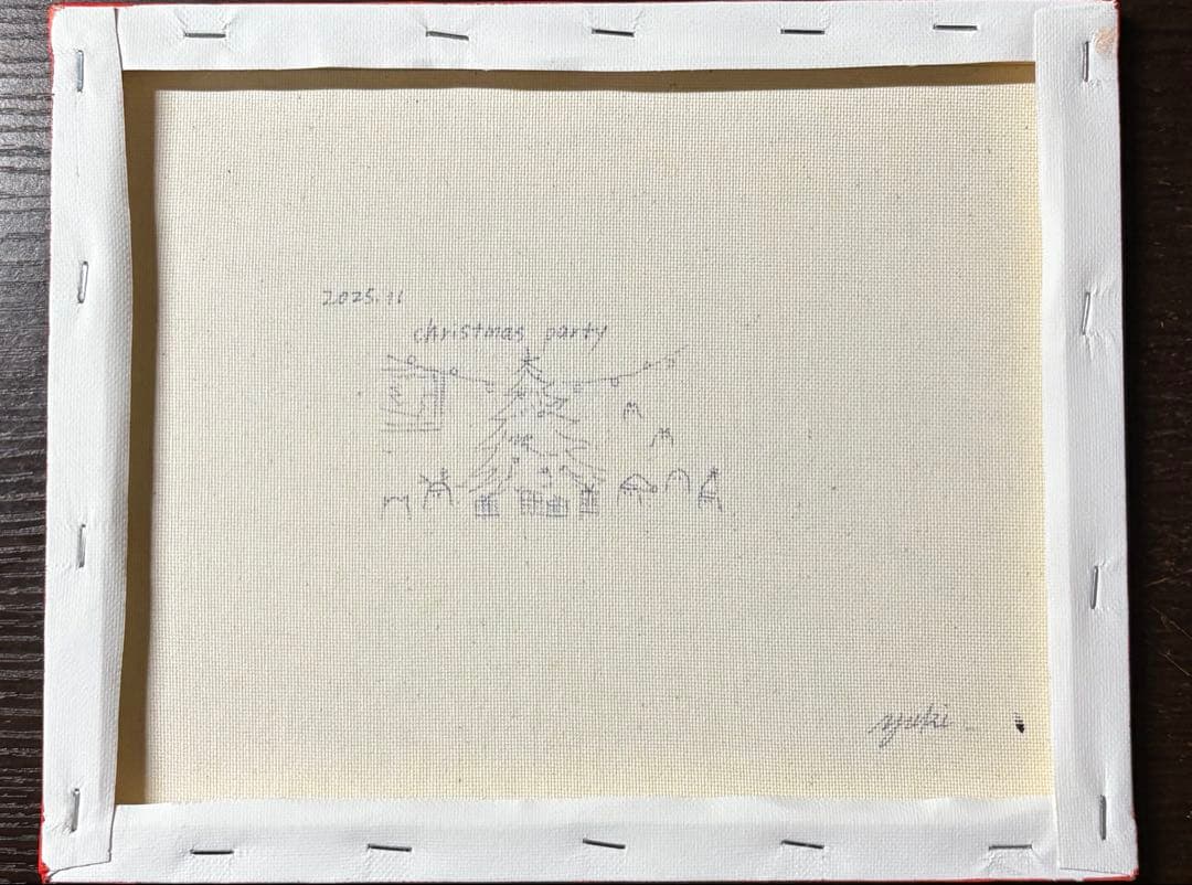 christmas party アクリル画　F3