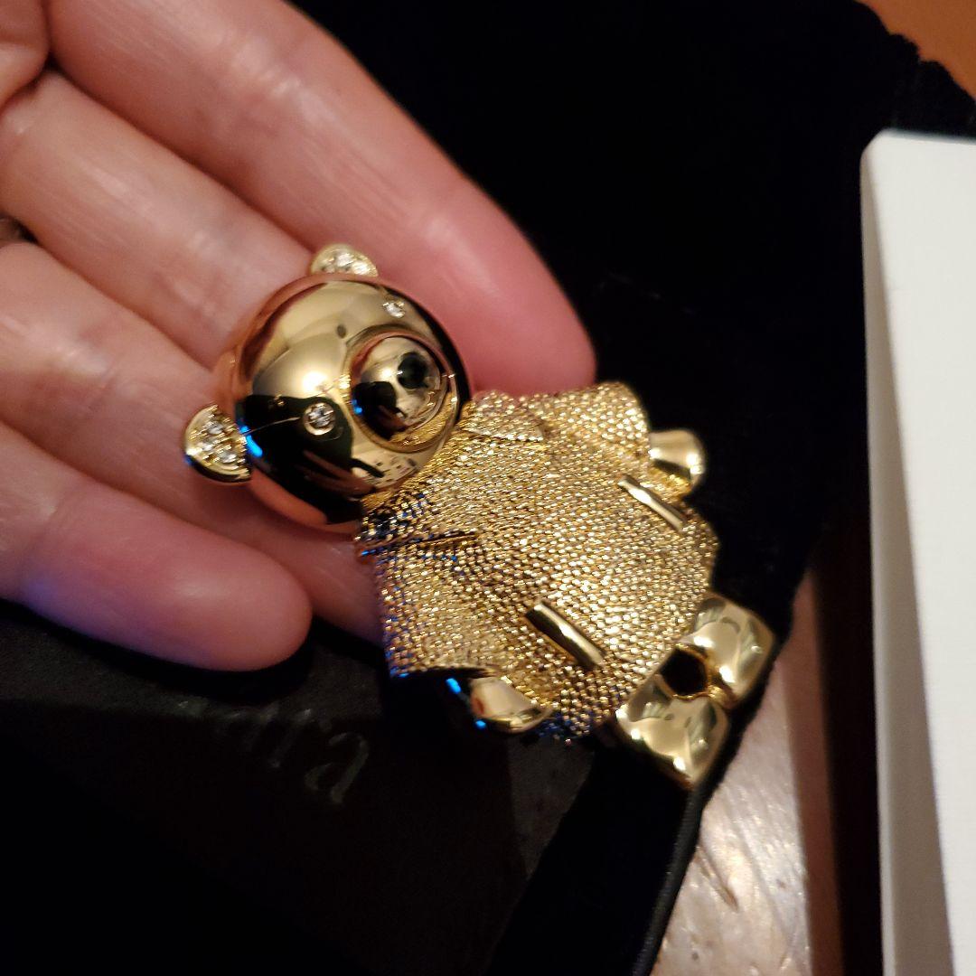 新作　24aw Max Mara　 [シャイニー] メタル テディ ブローチ