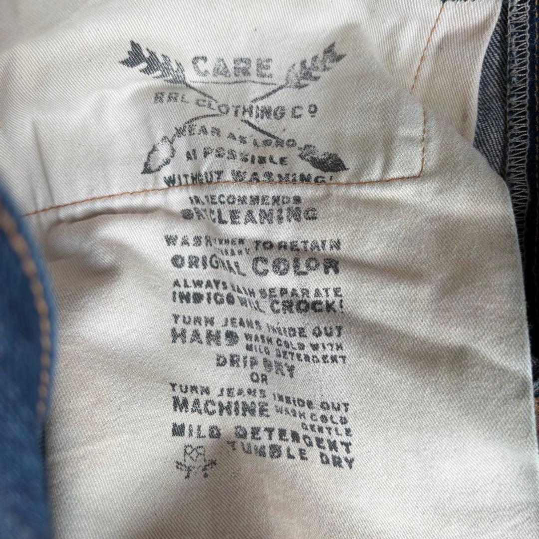 【名作】RRL CRUSH JEANS ダメージ インディゴ デニムパンツ 32