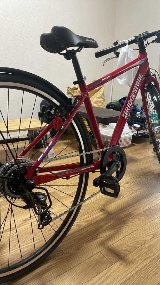 ブリヂストン 赤 クロスバイク ジュニアサイズ