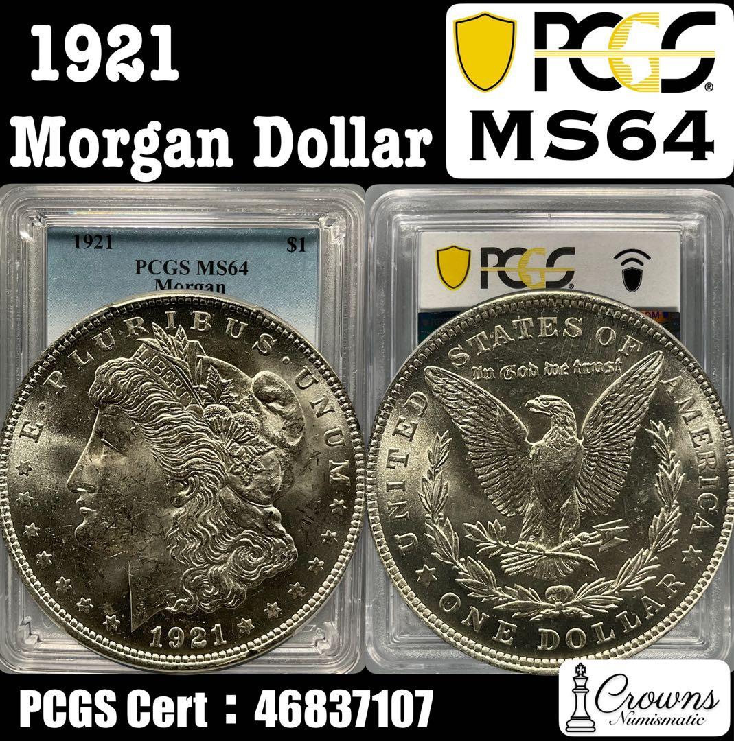 1921-P モルガンダラー PCGS MS64 Morgan dollar