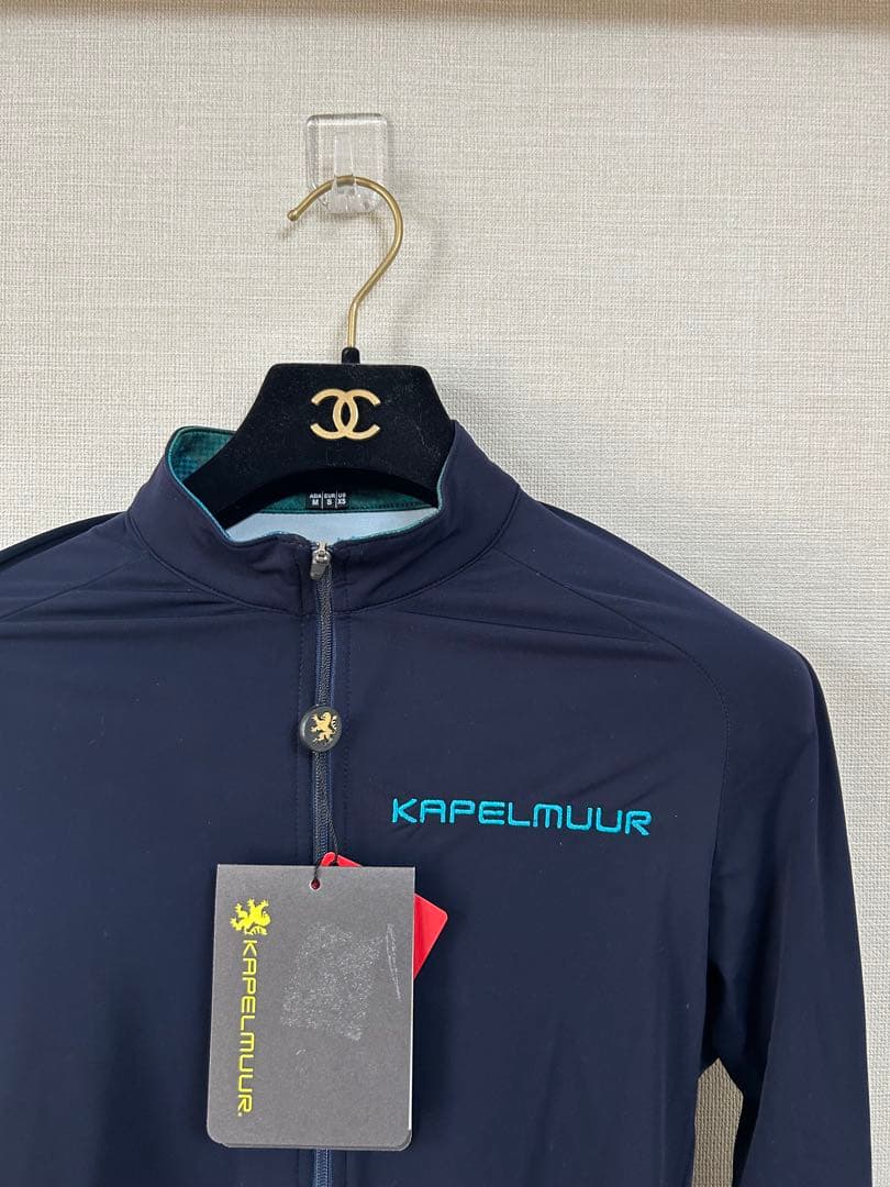 カペルミュール 長袖フルジップジャージ ウォームジャージ ネイビー　チェック M