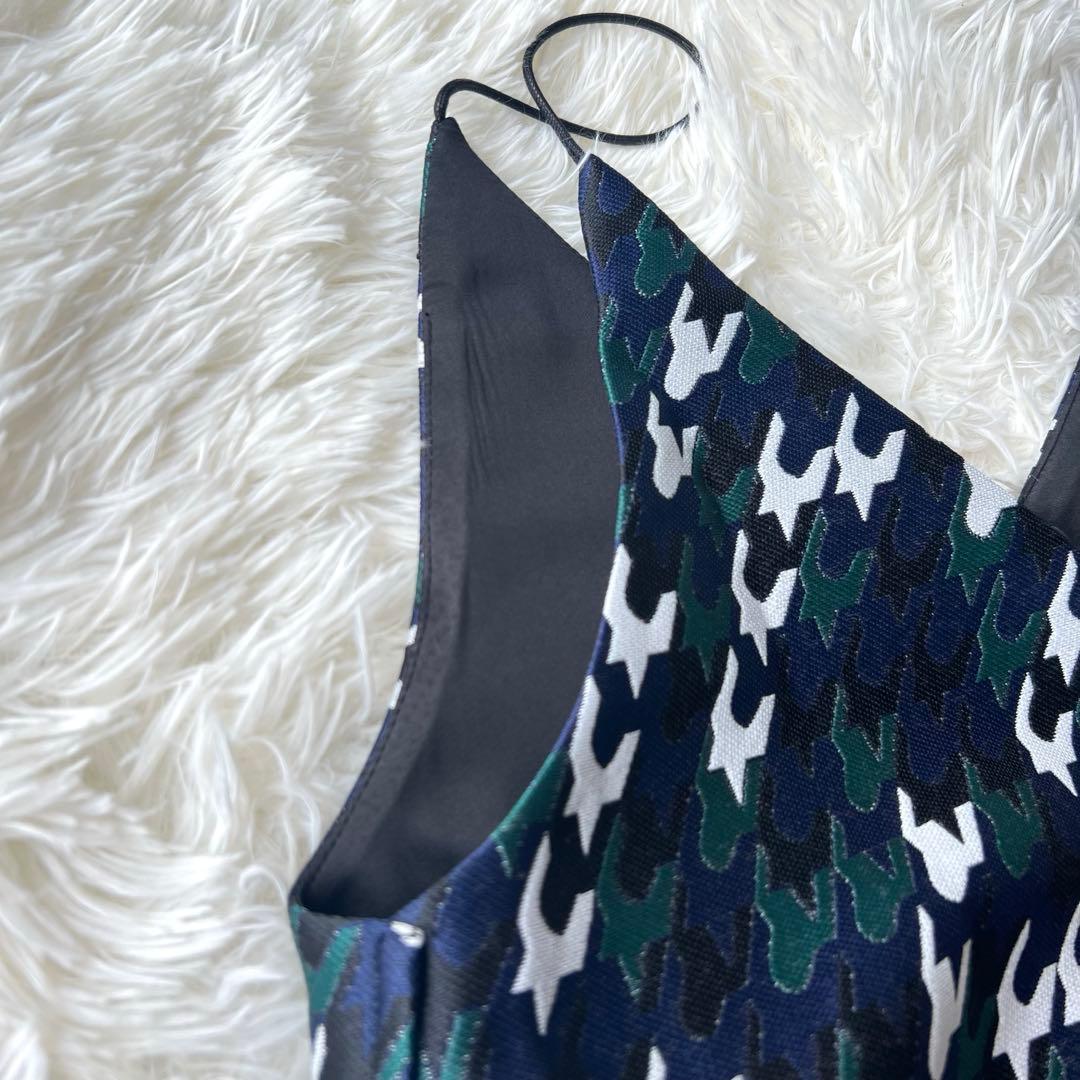 【新品未使用】UN3D. アンスリード　チドリジャカードキャミソール　グリーン