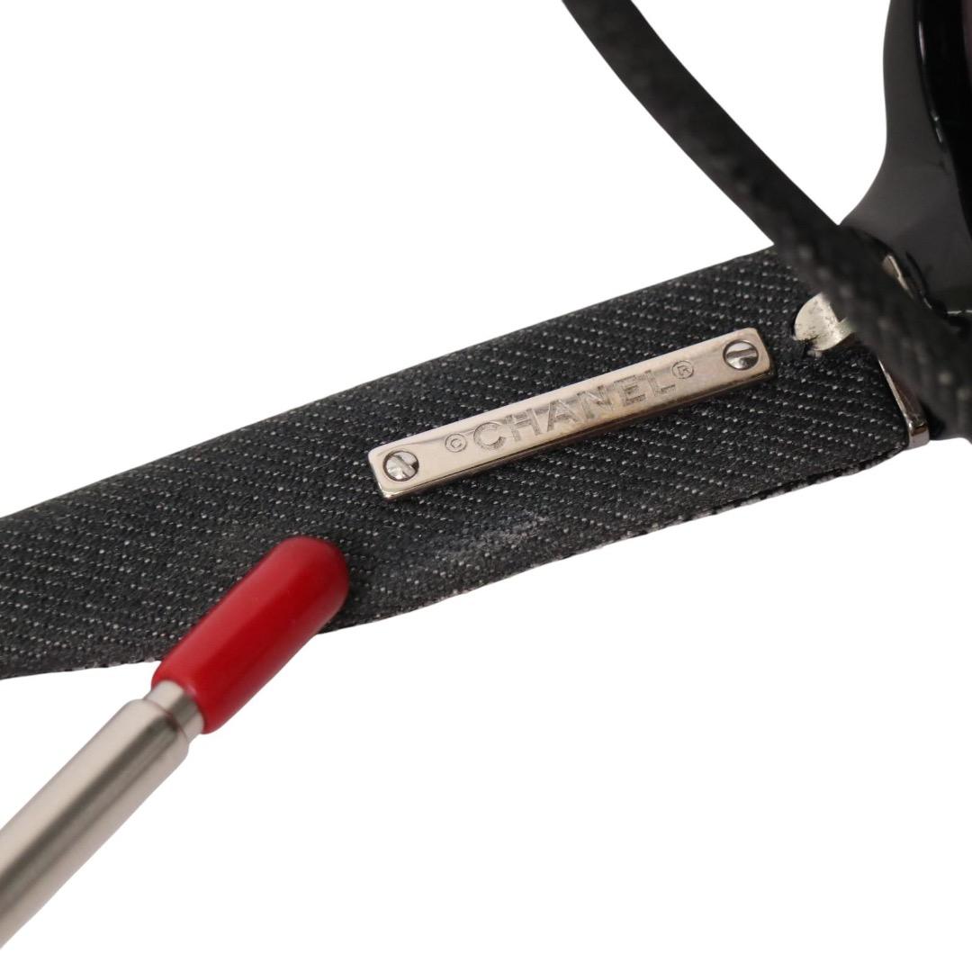 シャネル CHANEL デニム サングラス アイウェア ラウンド型 ココマーク