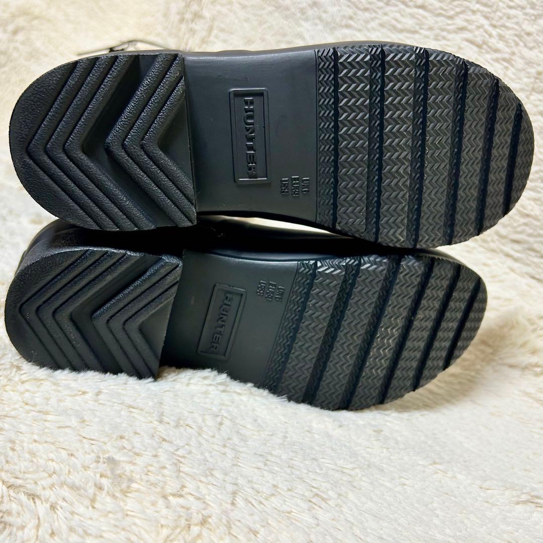 【新品・未使用】HUNTER ハンターレインブーツロングUK6 25cm 黒