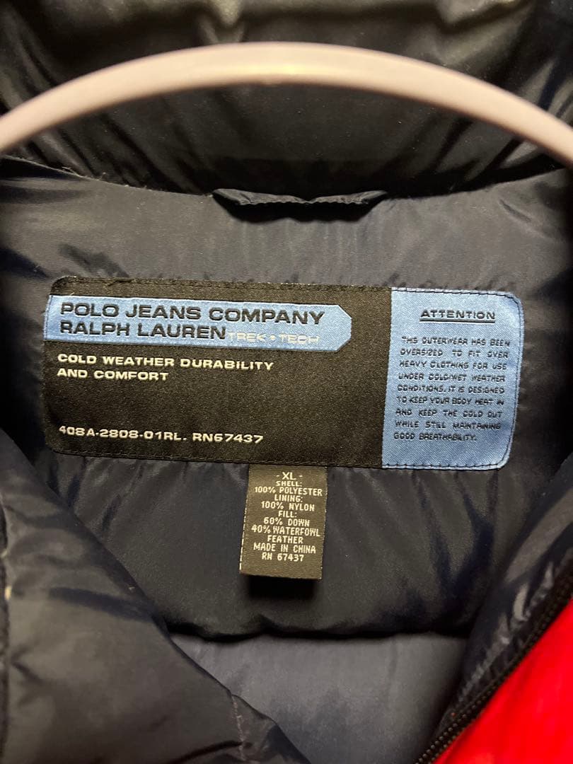 Polo Jeans Company ダウンジャケット XL レッド