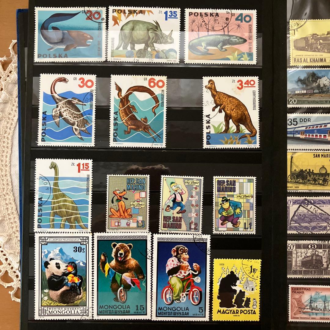 日本、世界の古切手コレクション　古いハガキ３枚　戦前　切手アルバム