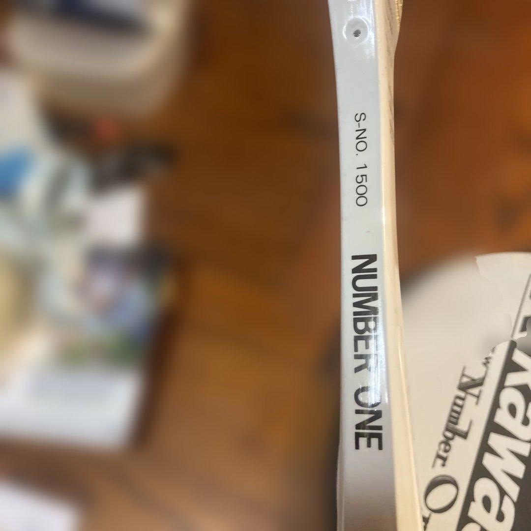 軟式テニスラケットカバー付き　伝統のウッドnewNUMBERONE