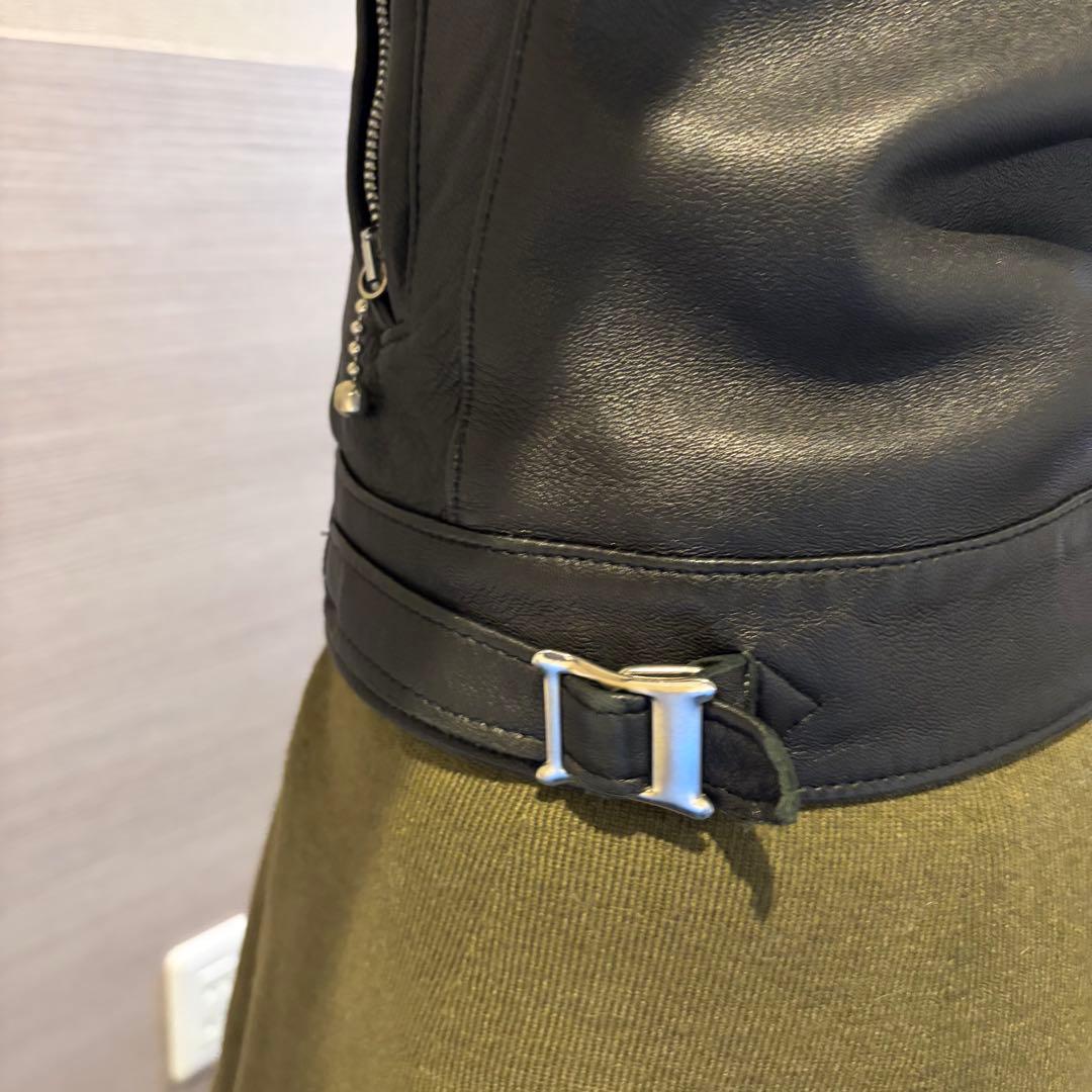 666 S 32 シングル ライダース ジャケット レザー 英国製 ブラック 黒