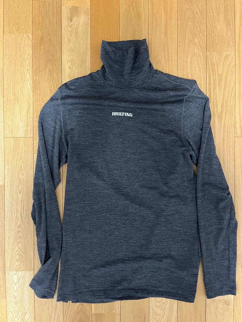 BRIEFING ダークグレー ハイネックシャツ