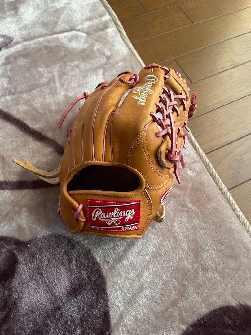 Rawlings 軟式オーダーグローブ ベージュ ピンク