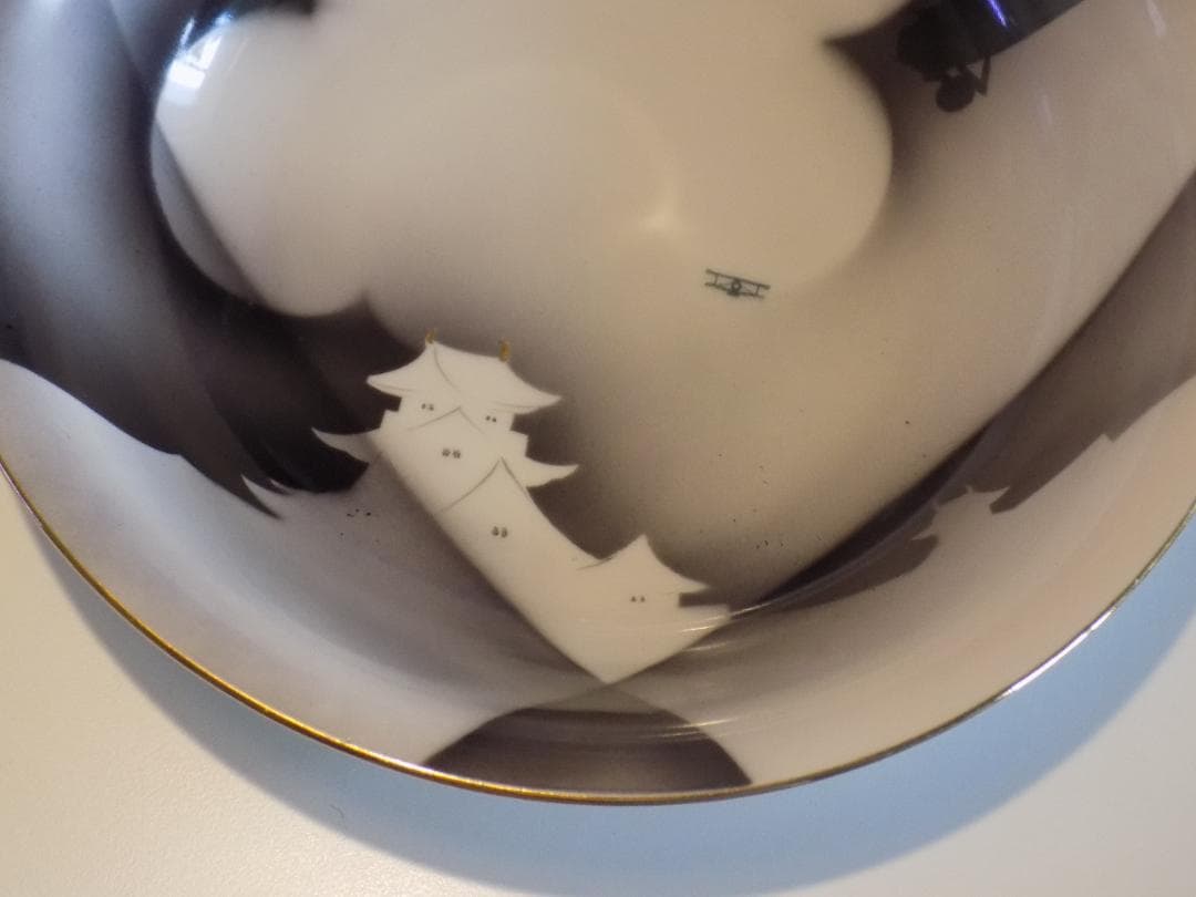 大珍品　オ－ルドノリタケ「昭和四年七月名古屋防空演習記念」サラダボウル