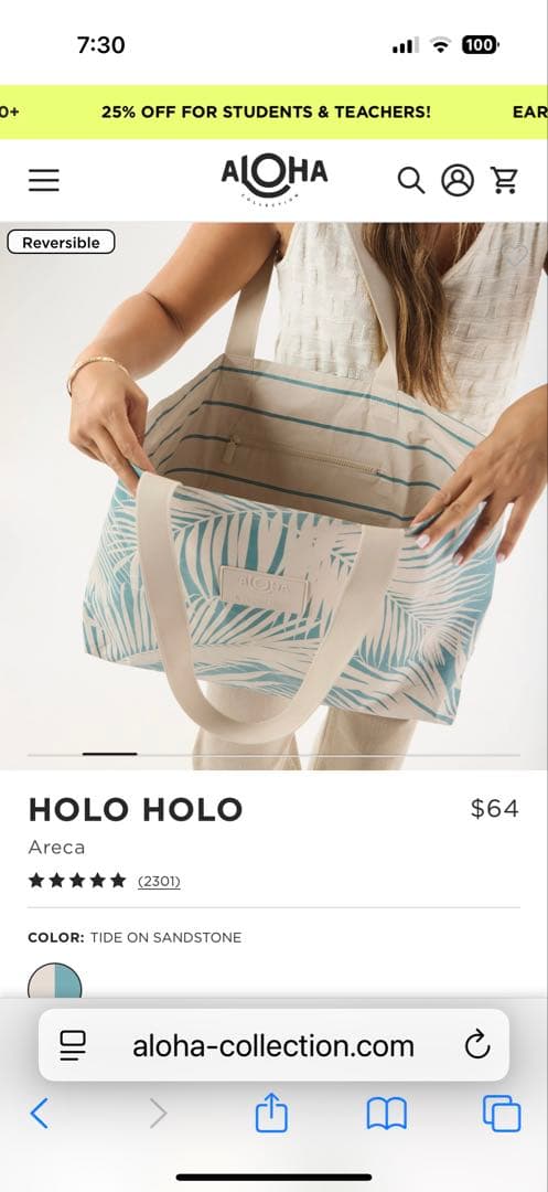 ALOHA HOLO HOLO トートバッグ