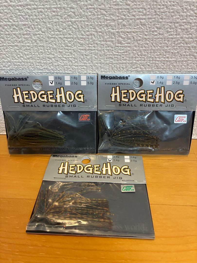 【廃盤】　メガバス　★レア★ ヘッジホッグスモールラバージグ　15個セット