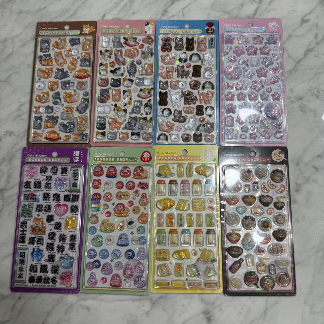 即発❣️国内正規品ボンボンドロップシール　新作和柄　全8種