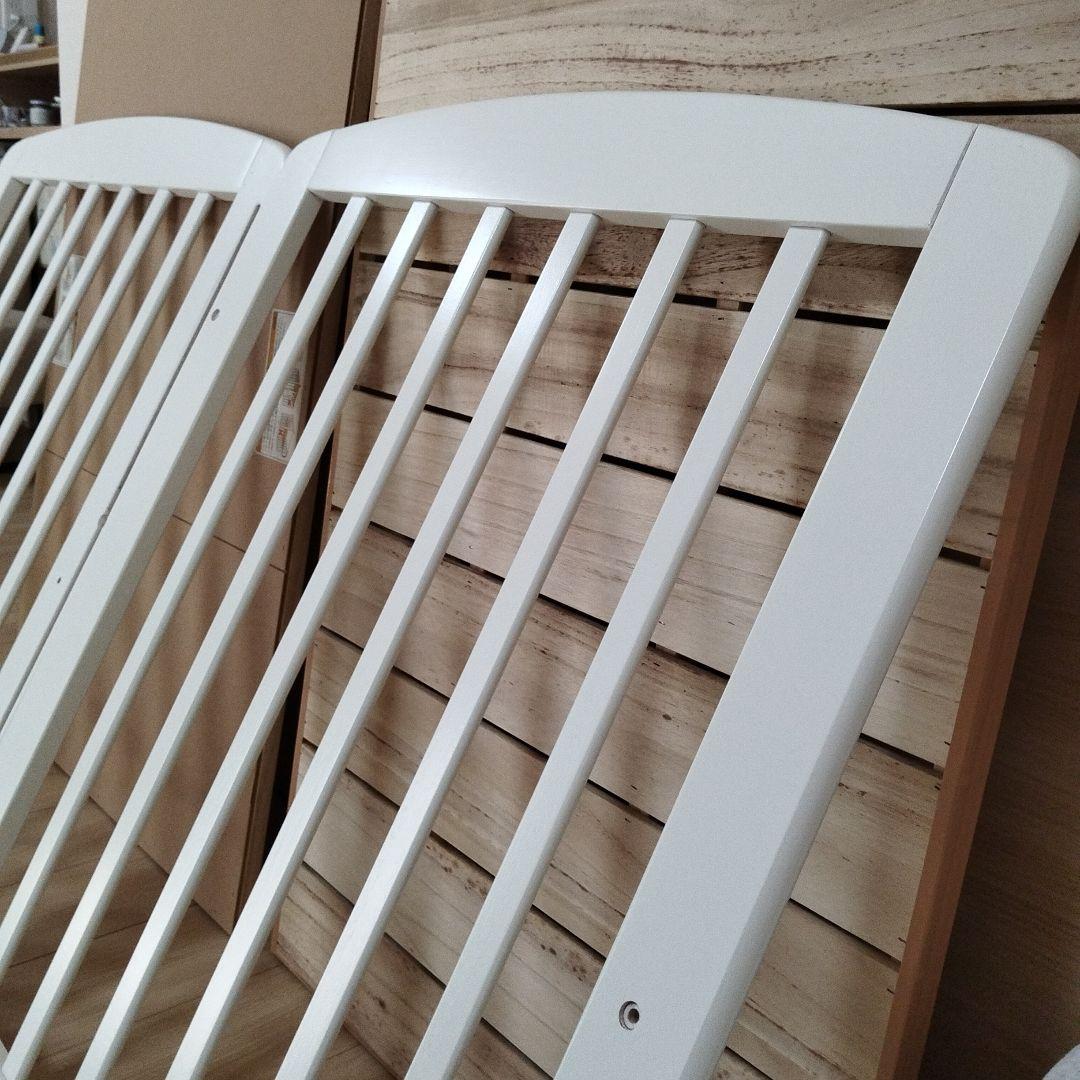 美品　KATOJI ベビーベッド ハイタイプ　レギュラーサイズ　ホワイト