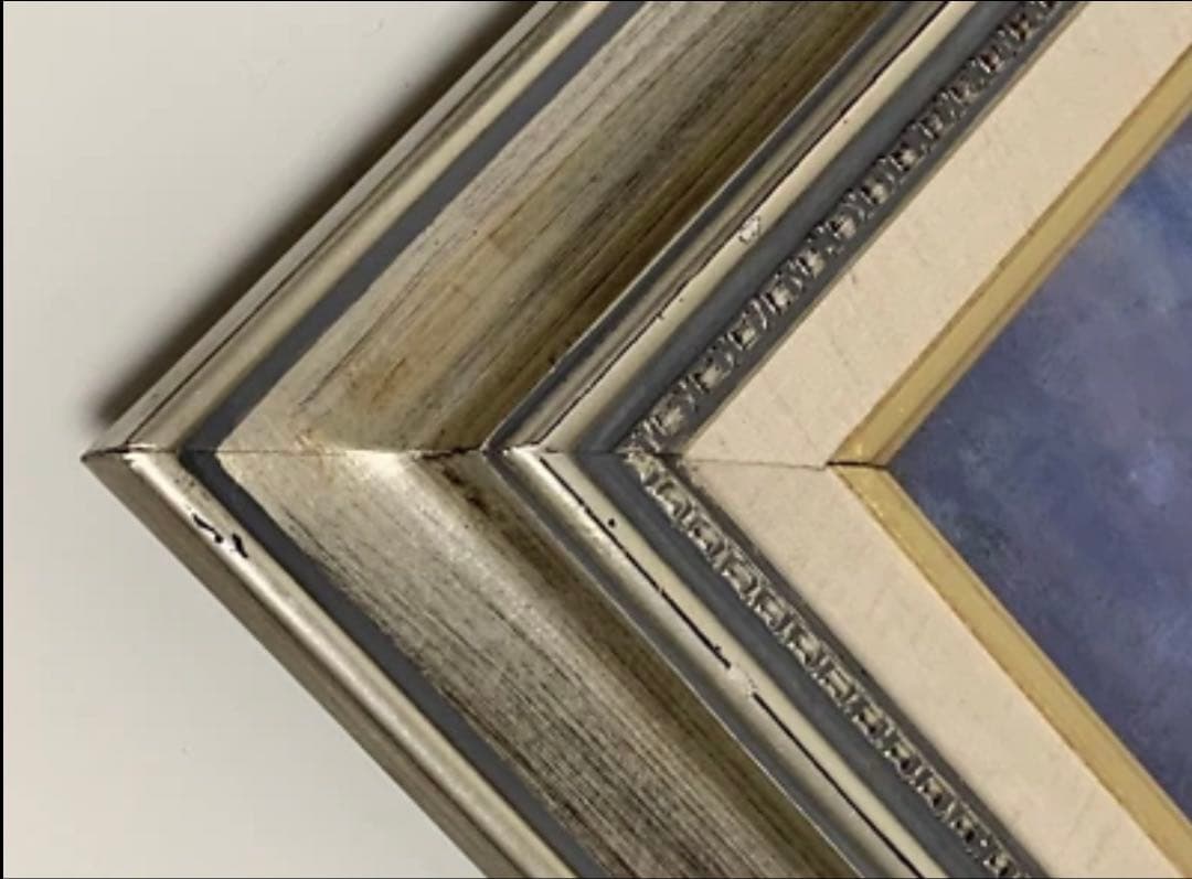 油彩画 富士山 絵画 額縁付き インテリア 壁掛け 43cm x 60cm