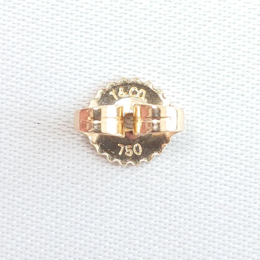 【美品】ティファニー K18 クロスステッチ ダイヤ ピアス 片耳用 6737