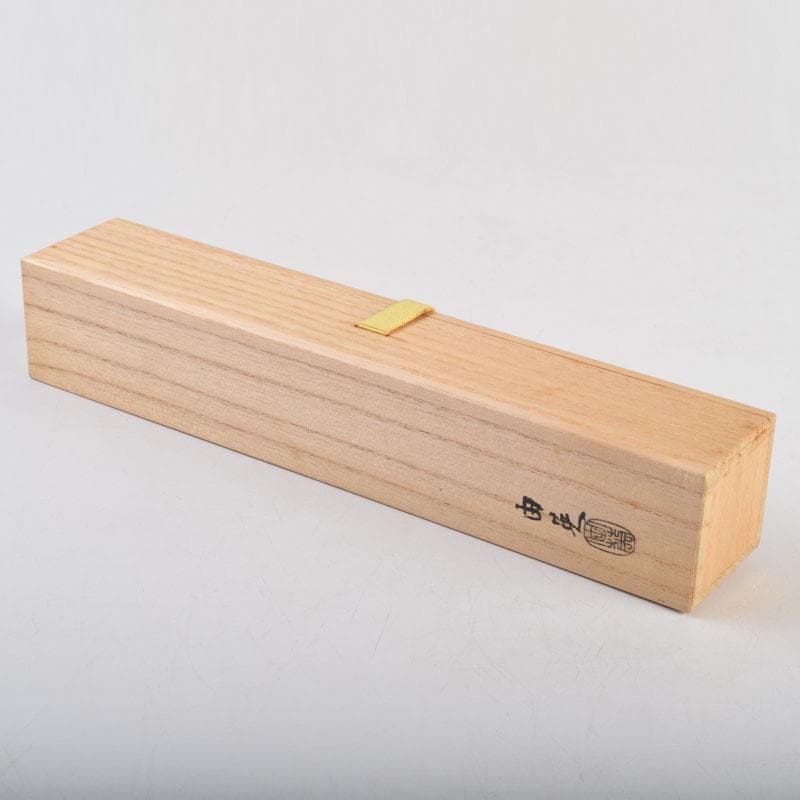 茶道具　奥田由英作　茶杓　銘「千代の友」　紫野　長谷川寛州書付　C　8884