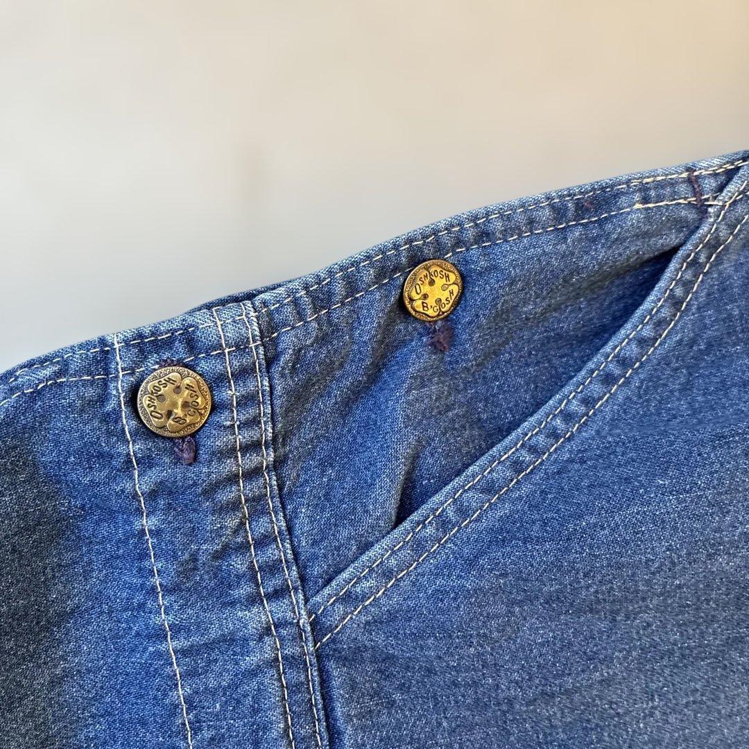 オーバーオール　オシュコシュ　アメリカ製USA70s インディゴブルーデニム古着