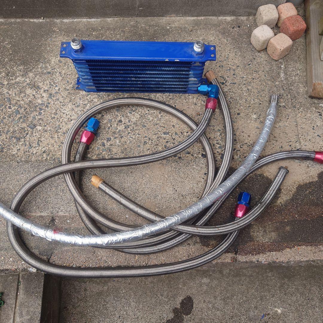 メーカー不明 オイルクーラー AN10ホース フィフティング