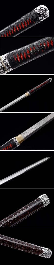 赤天唐剣20230650古兵器 武具　刀装具　日本刀　模造刀 居合刀