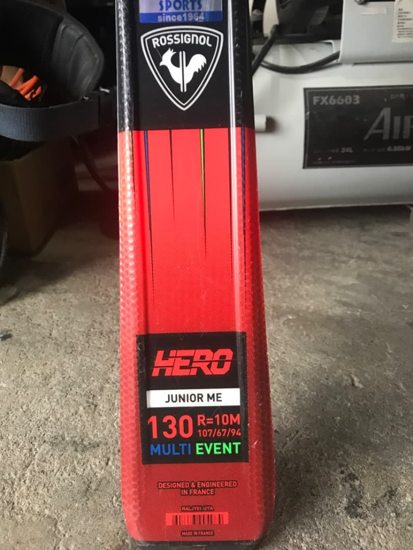 ジュニアロシニョールスキー板130、新品ストックプレゼント、