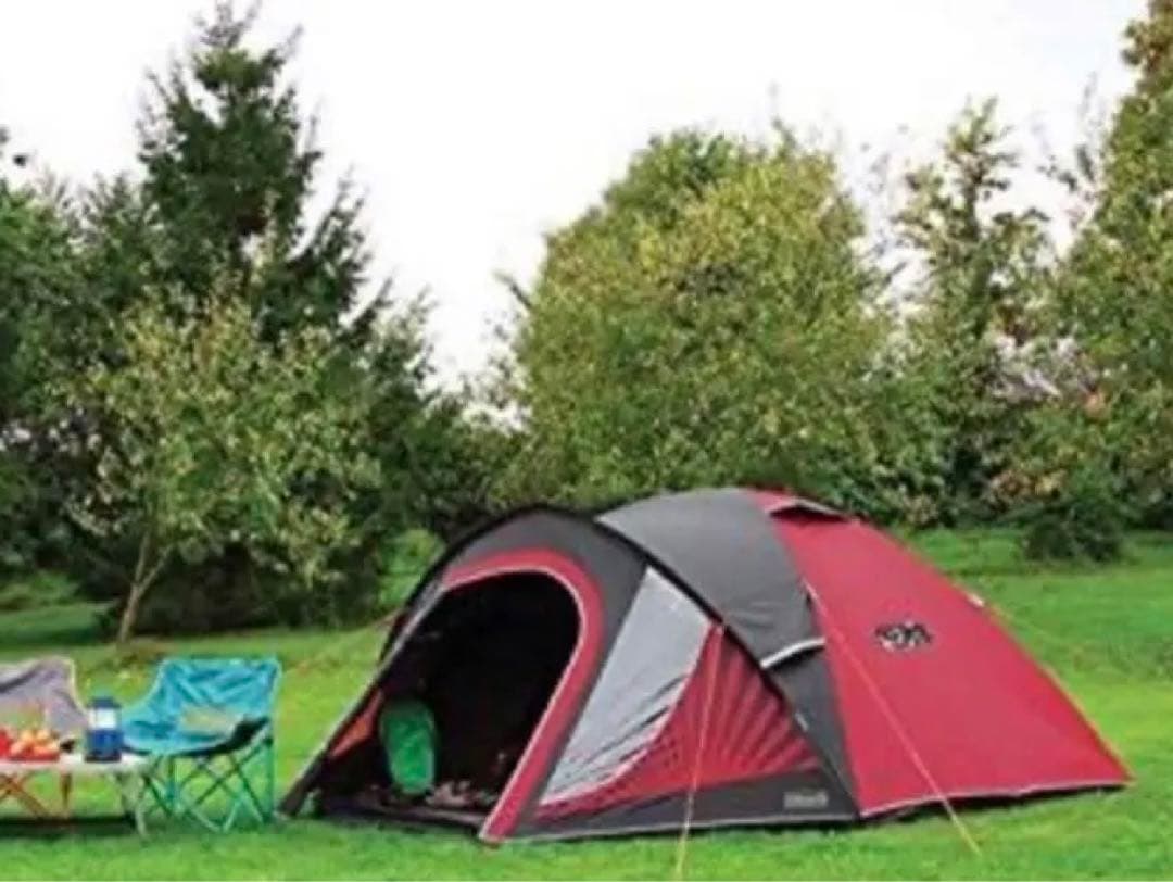 コールマン　ブラックアウト4 テント　赤黒