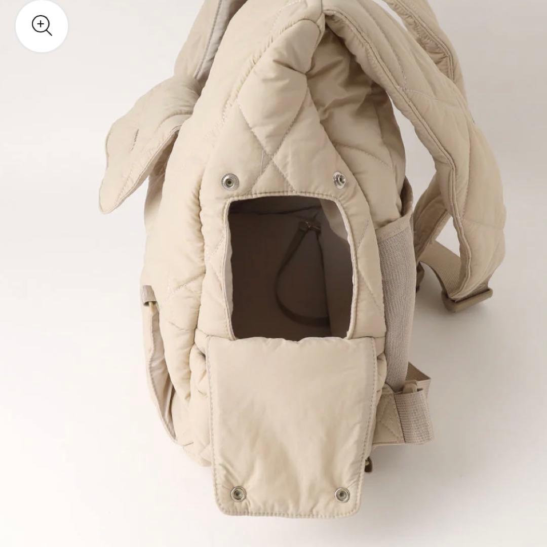 【新品】moncheri キルティングメッシュ付きフロントバッグ★M★ベージュ