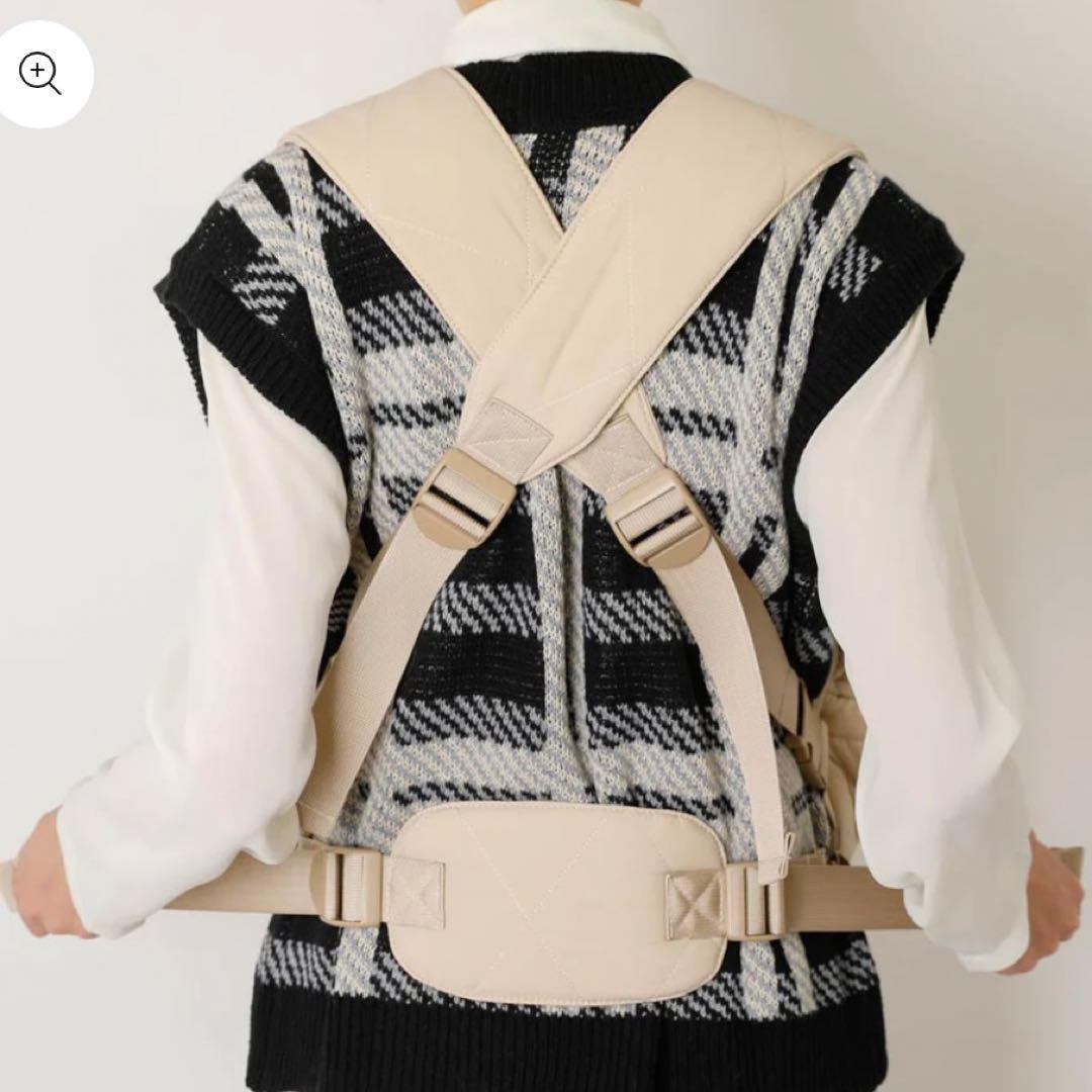 【新品】moncheri キルティングメッシュ付きフロントバッグ★M★ベージュ