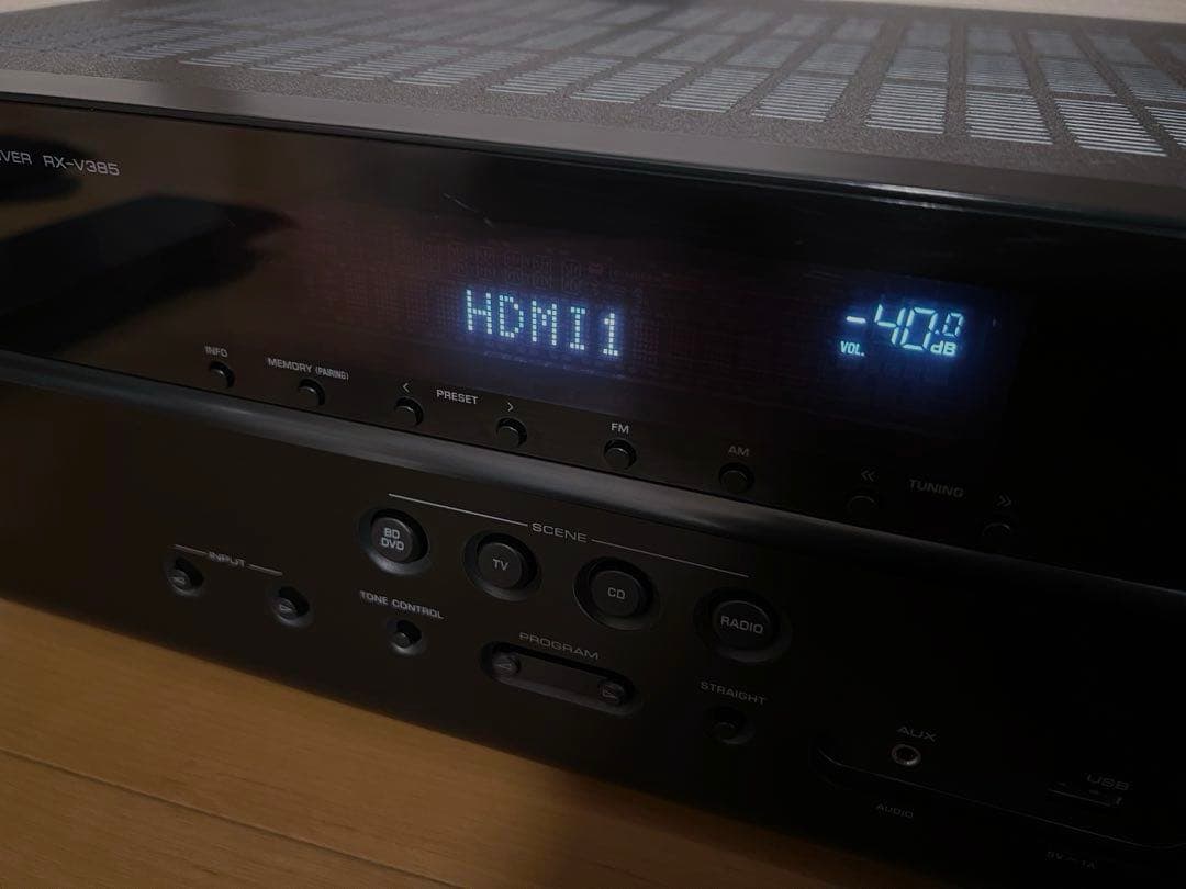 美品 YAMAHA RX-V385 他5.1ch 純正スピーカーセット +付属品