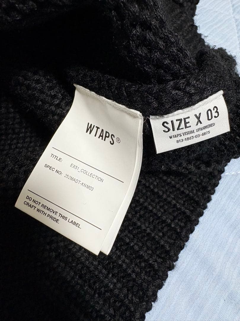 トップス wtaps CREW NECK CRE SWEATER POLY BLACK