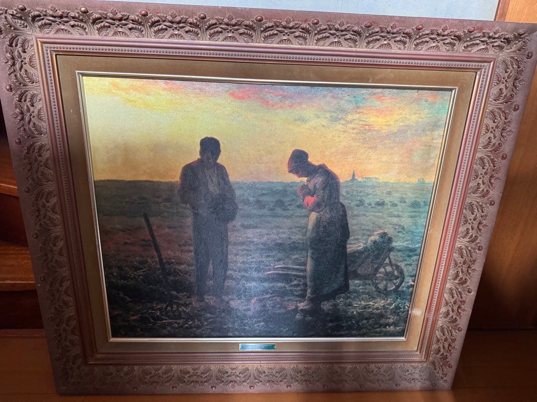 中古 晩鐘 ジャン=フランソワ・ミレー 1859 複製 毎日学校美術館 F25号