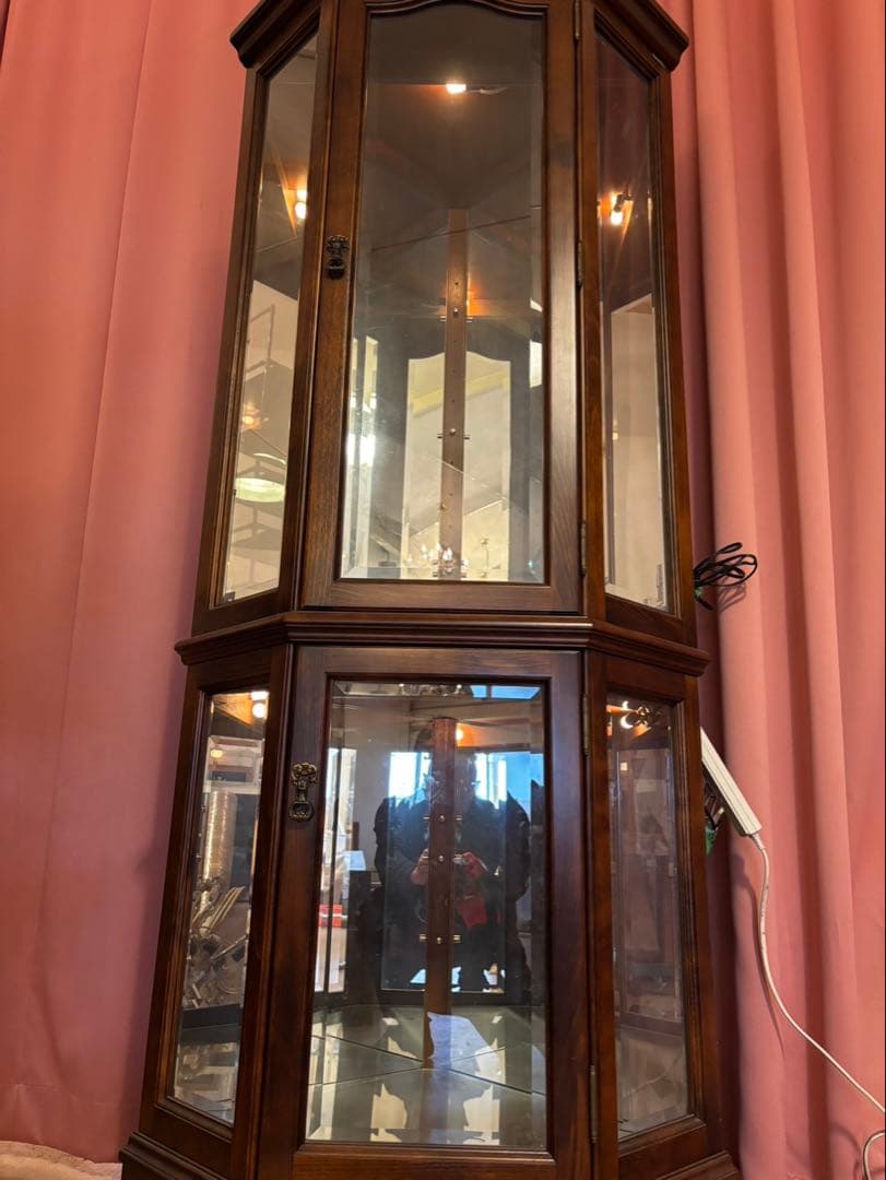 カリモク木製コーナーキャビネット