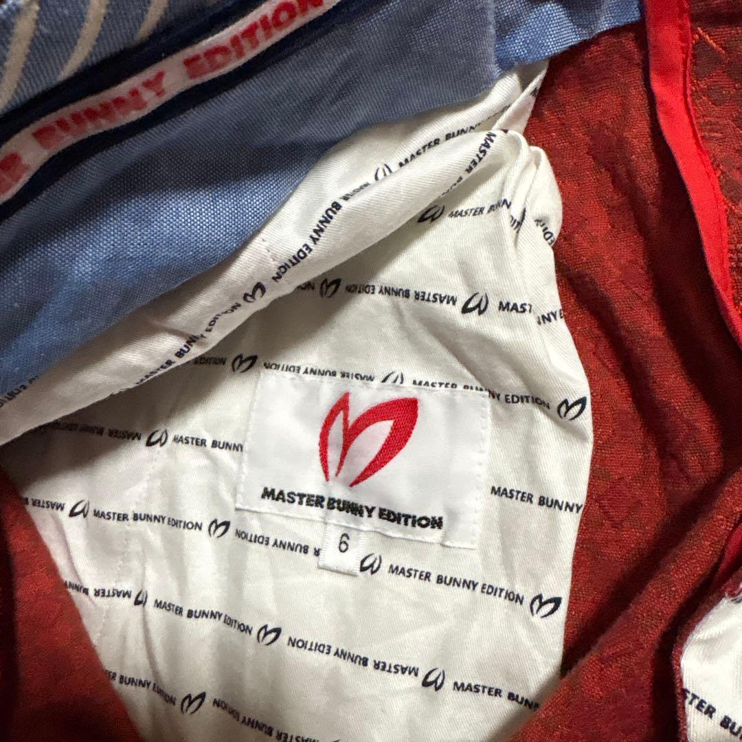 マスターバニー 幾何学模様 赤 メンズパンツ