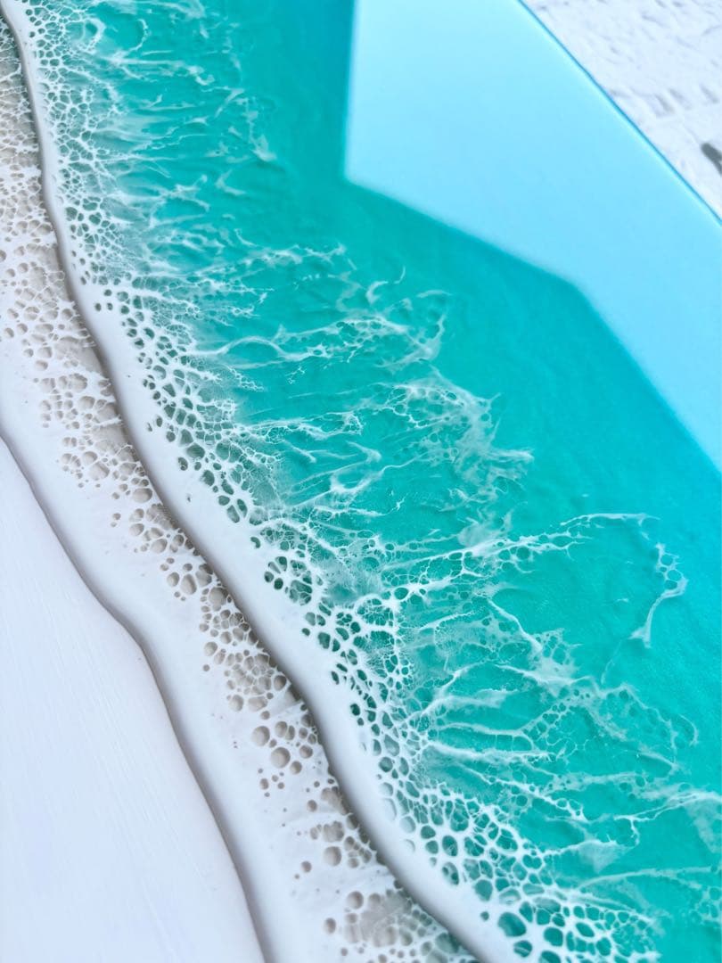 人生の再スタートを迎える方へ 海レジンアート 42×22cm