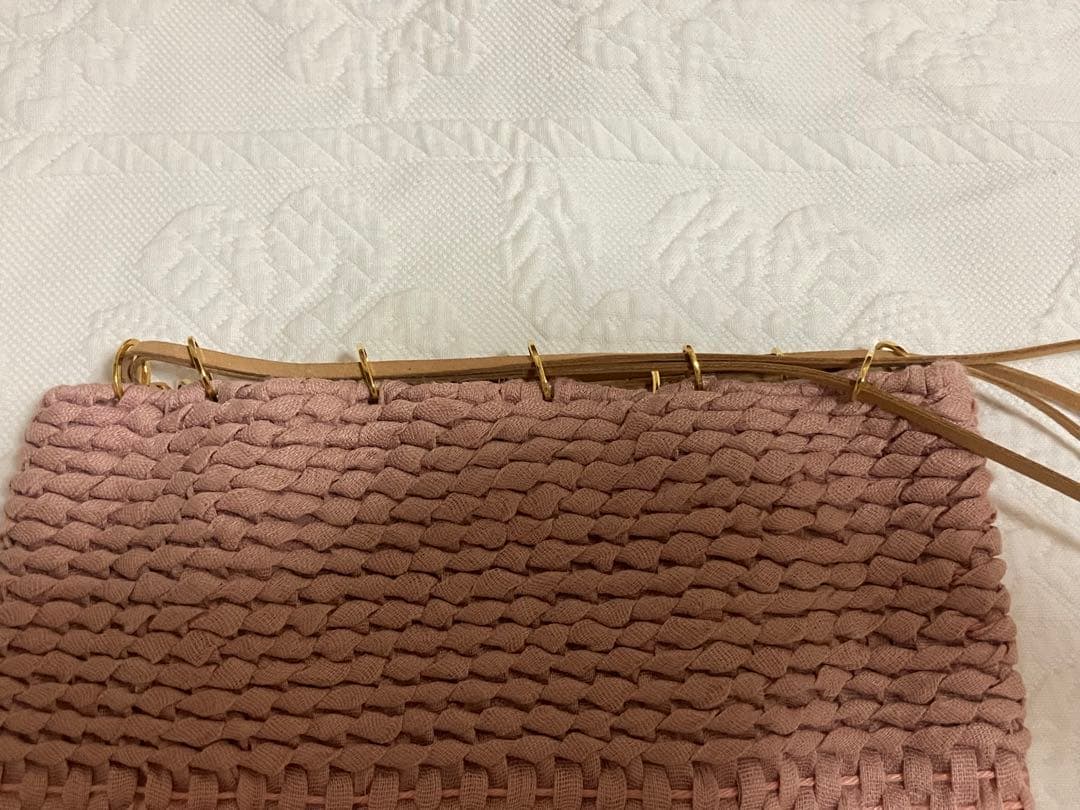 lilas.junko⭐︎ SIRISIRI ピンク 編み 巾着型 バッグ